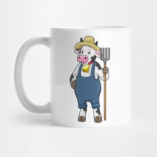 Cow as Farmer with Pitchfork Mug